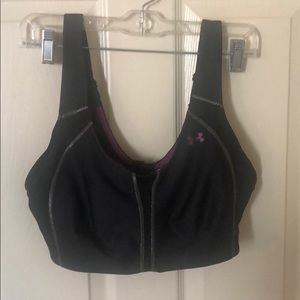Under Armour Black and Purple Sports Bra
